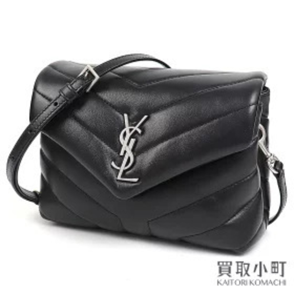 Saint Laurent Loulou Toy Bag Quilted Leather Y Quilted Calfskin Black